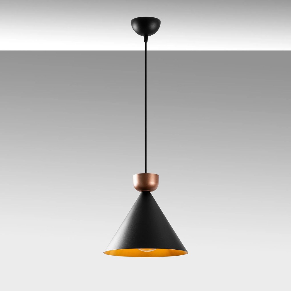 Candeeiro Chandelier Dodo – Preto Cobre – 29 x 29 cm