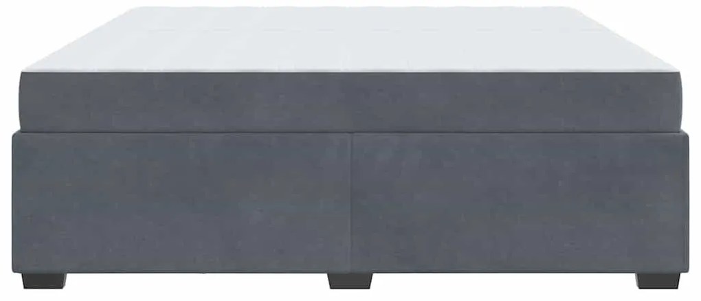 Estrutura da Cama Outros Cinzento escuro 200 x 200 cm Veludo