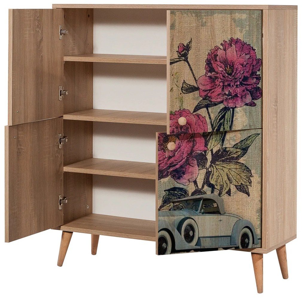 Armário Multiusos Multilux – Carvalho Sonoma – 95 cm x 111 cm x 36 cm