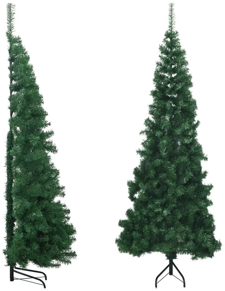 vidaXL Árvore de Natal artificial de canto 180 cm PVC verde