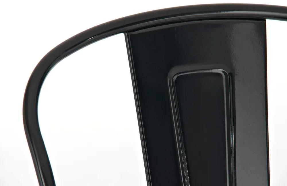Banco de bar Aiden em metal 44 x 115 x 52 cm Preto