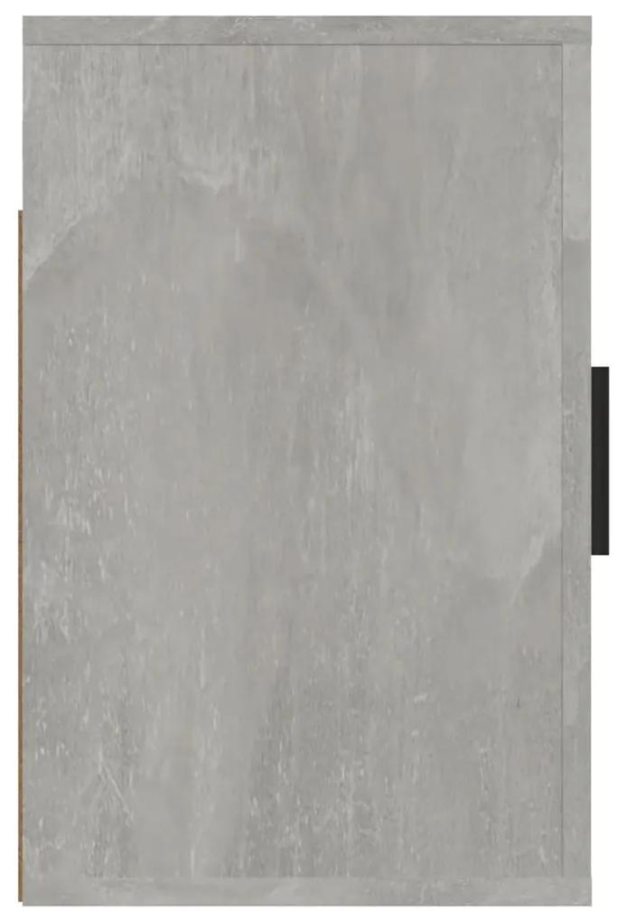 Mesa de cabeceira de parede 50x30x47 cm cinzento cimento