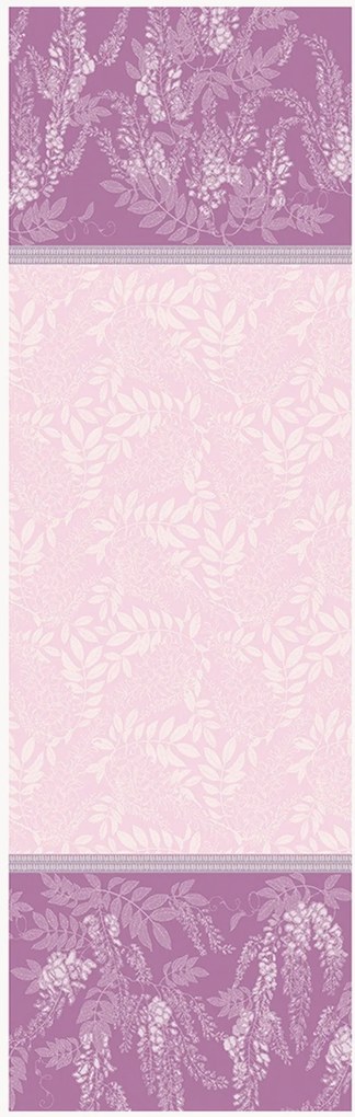 Corredor de mesa em jacquard Glycines Parme