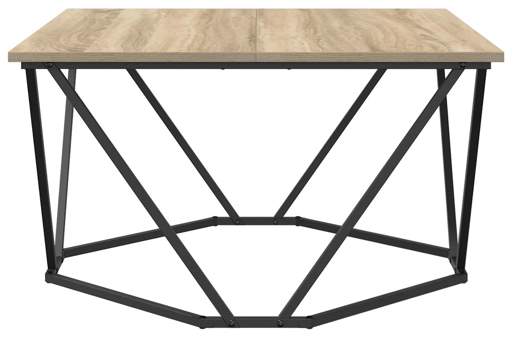 Mesa de Centro Carvalho Sonoma 80x80x45 cm Madeira de engenharia
