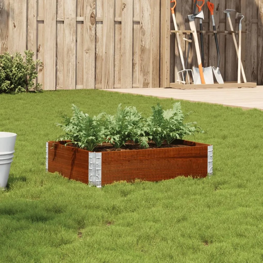 vidaXL Vaso/floreira para jardim 80x60 cm pinho maciço castanho