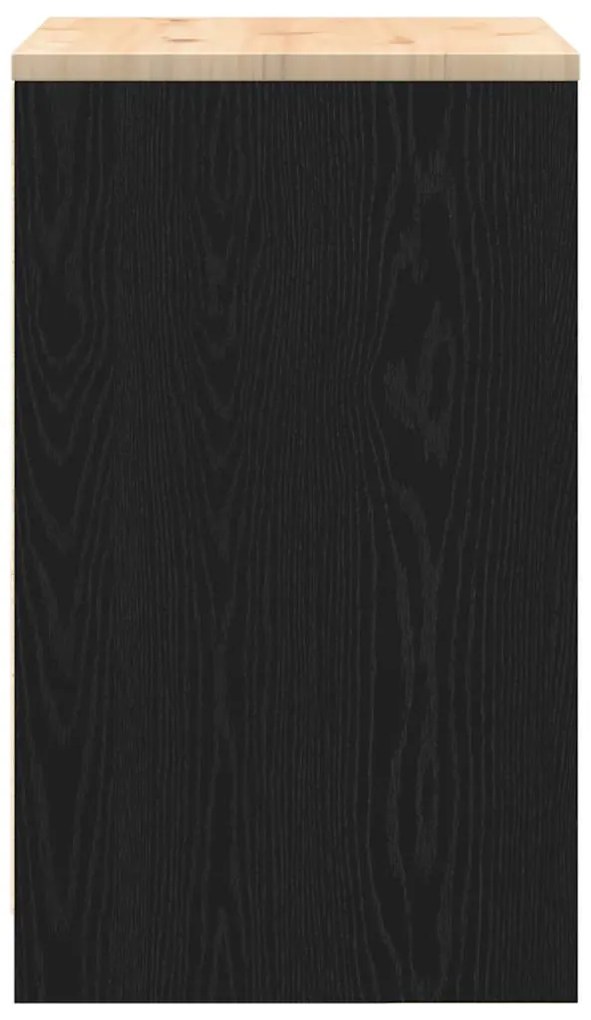 Armário de arrumação de garagem Preto 60x51x85 cm