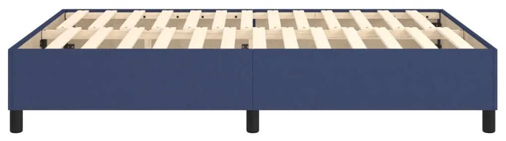 Estrutura de cama sem colchão 140x200 cm tecido azul