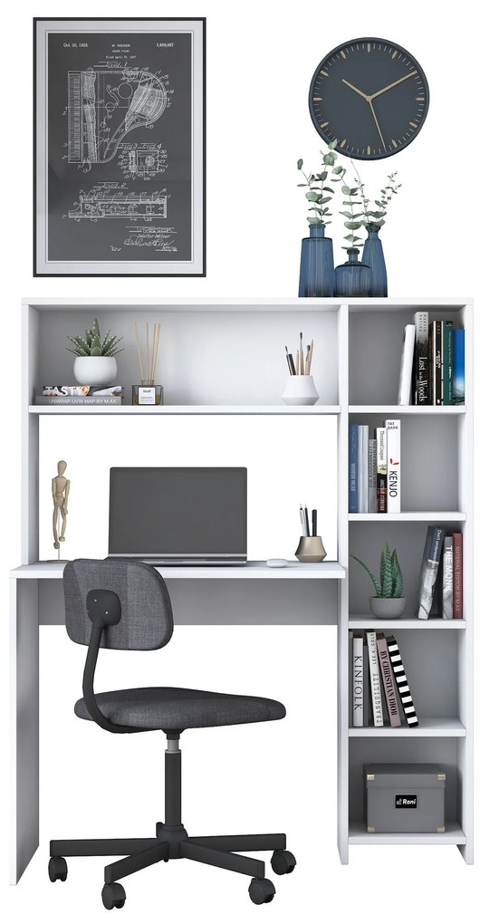 Secretária de Estudo HA104 – Branco – 113,2x141,8x40 cm