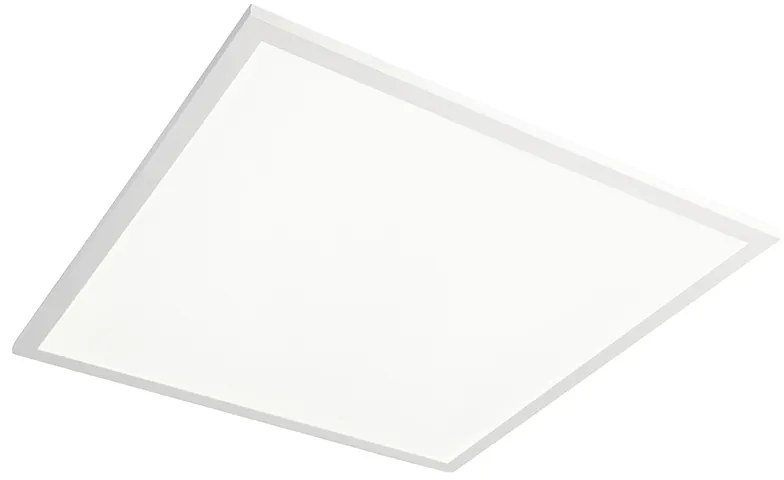 Candeeiro de teto quadrado branco LED com comando remoto - Orch Moderno