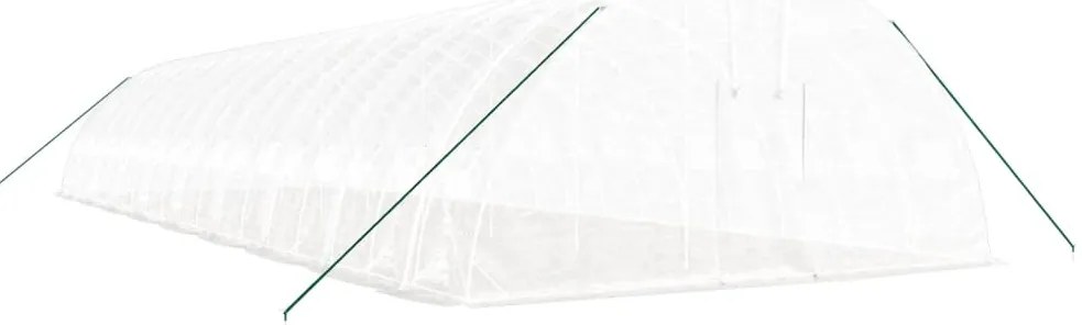 Estufa com estrutura de aço 108 m² 18x6x2,85 m branco