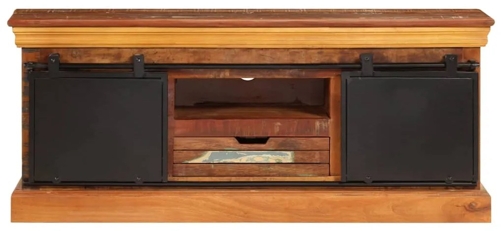 Móvel de TV 110x30x45 cm madeira recuperada maciça