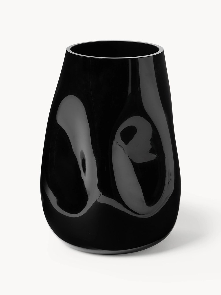 Jarra em vidro artesanal Obsidian, Alt 26 cm