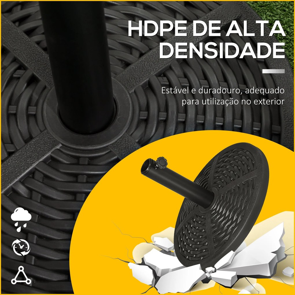 Base de Chapéu de Sol Redonda Suporte para Chapéu de Sol Preenchido de