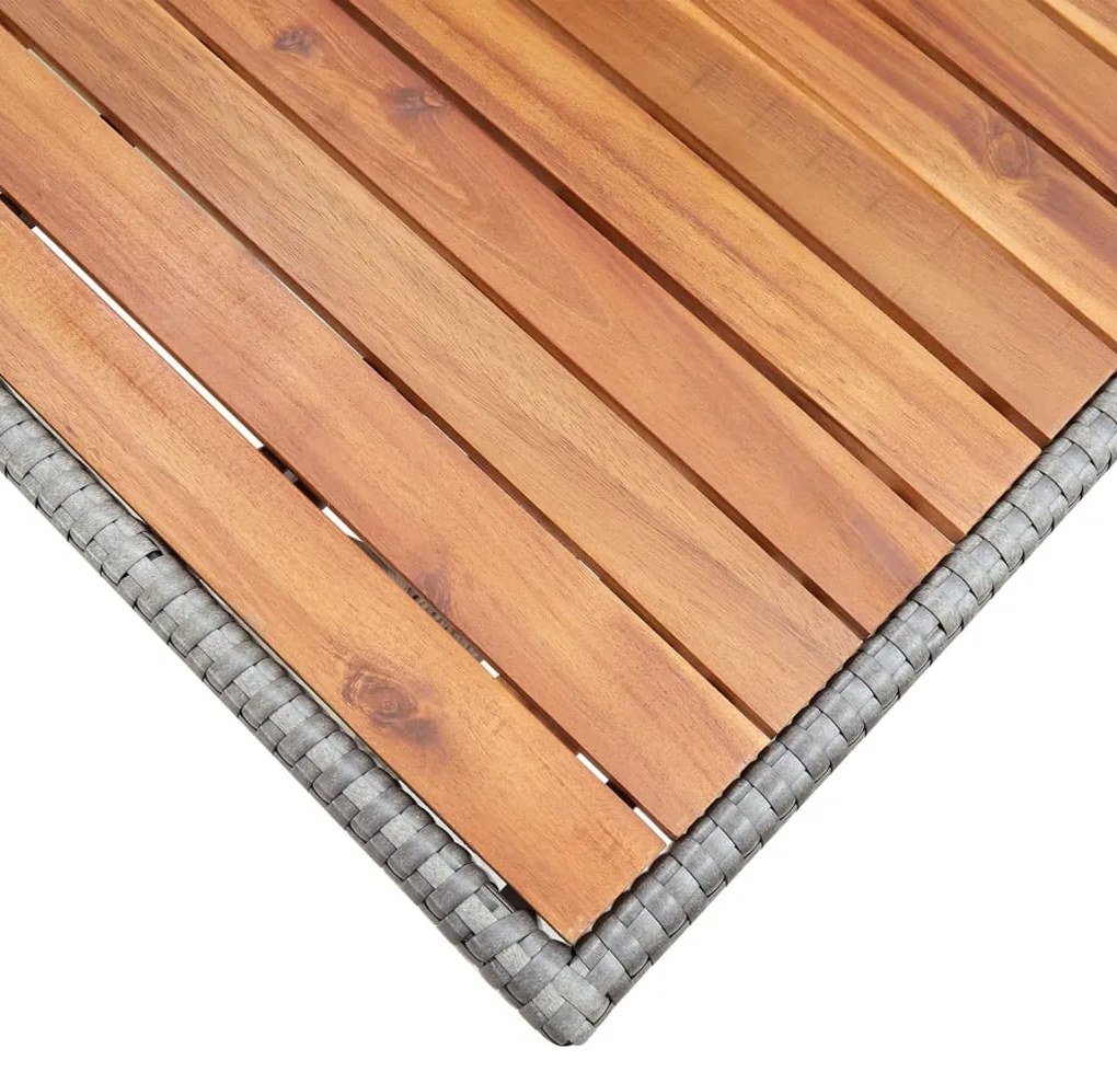 Mesa de jardim 120x70x66 cm madeira de acácia maciça cinzento