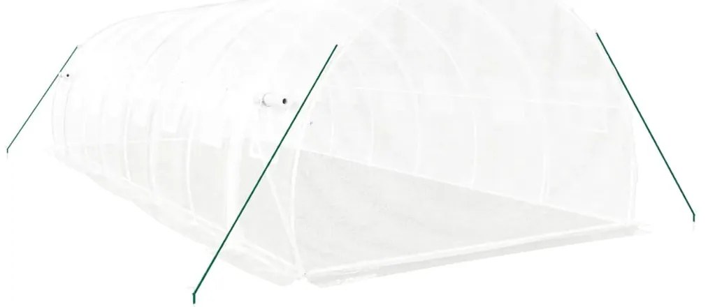 Estufa com estrutura de aço 24 m² 8x3x2 m branco