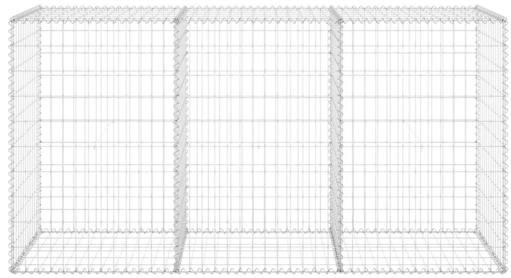 Muro gabião com tampas aço galvanizado 200x60x100 cm