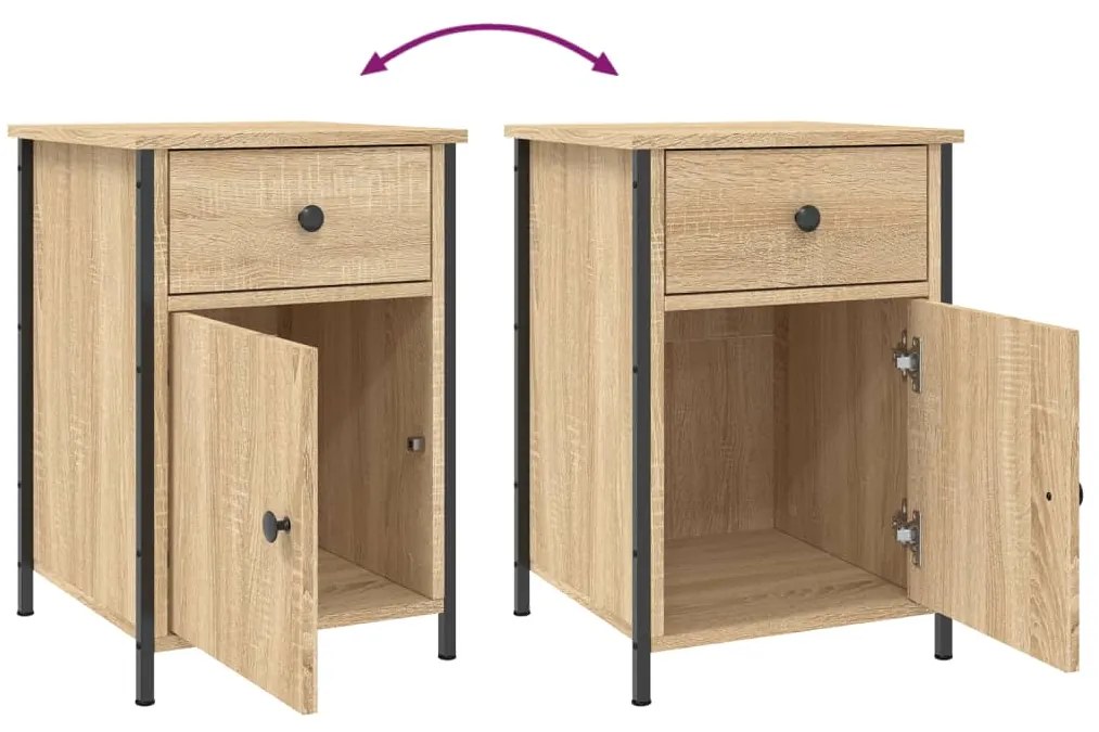Mesas cabeceira 2 pcs 40x42x60cm deriv. madeira carvalho sonoma