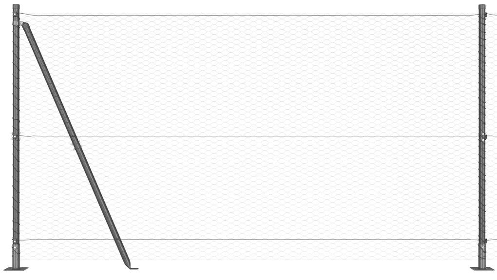 Cerca Hexagonal vidaXL Cinza 1,2x100 m Aço