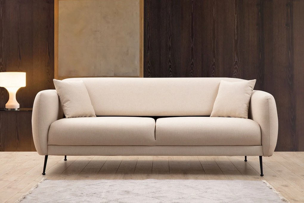 Sofá-cama 3 Lugares Sevilla – Bege – 214x98x85 cm