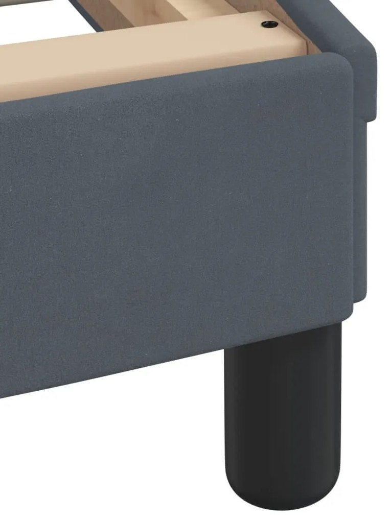 Estrutura de cama c/ luzes LED 180x200cm veludo cinzento-escuro