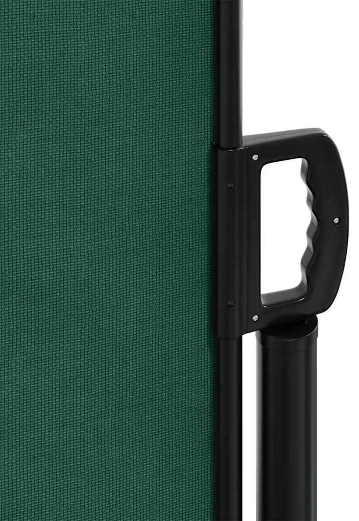 Toldo lateral retrátil 180x500 cm verde-escuro