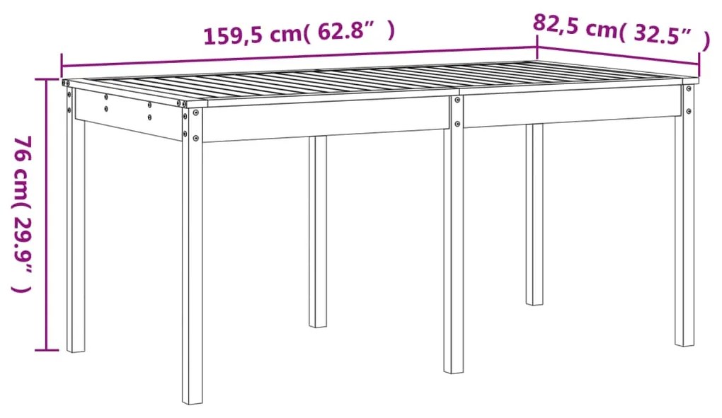 13 pcs conjunto de jantar para jardim madeira de douglas maciça