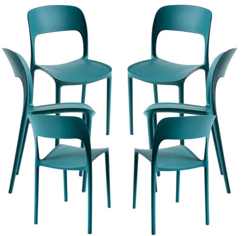 Pack 6 Cadeiras Inis - Verde-azulado