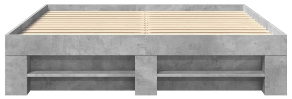 Estrutura cama s/ colchão 160x200cm cinza cimento