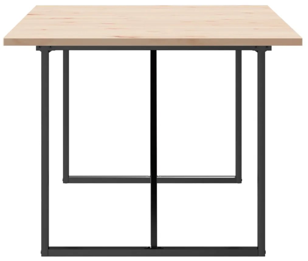Mesa de jantar estrutura O 200x100x75,5 cm pinho/aço