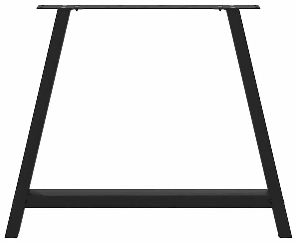 Pés para mesa de jantar em formato A, 2 peças, preto, 100x(72-73) cm,
