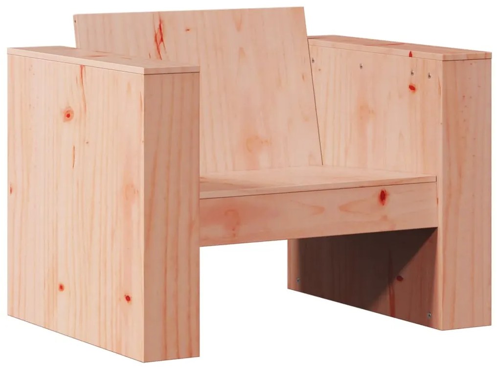 2 pcs conjunto lounge de jardim madeira de douglas maciça