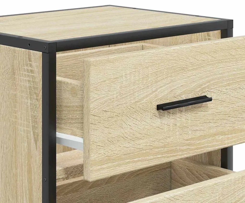Mesas de cabeceira de parede 2 pcs 40x31x39,5cm carvalho sonoma