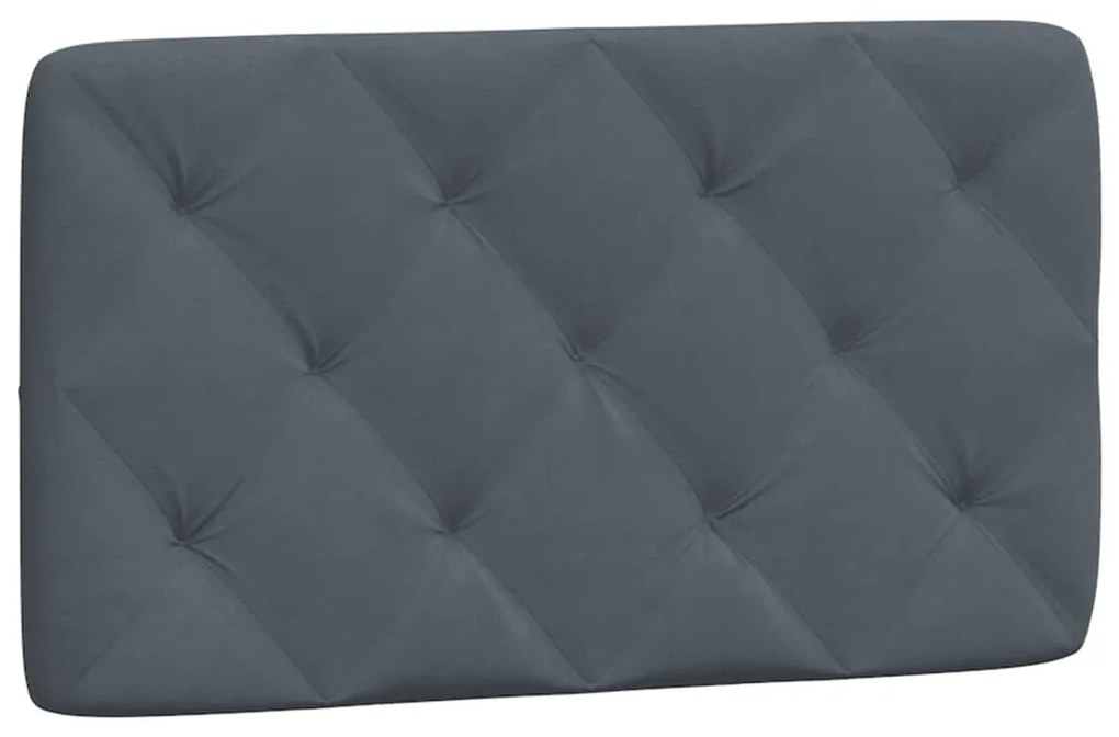 Estrutura de cama c/ luzes LED 90x200 cm veludo cinza-escuro