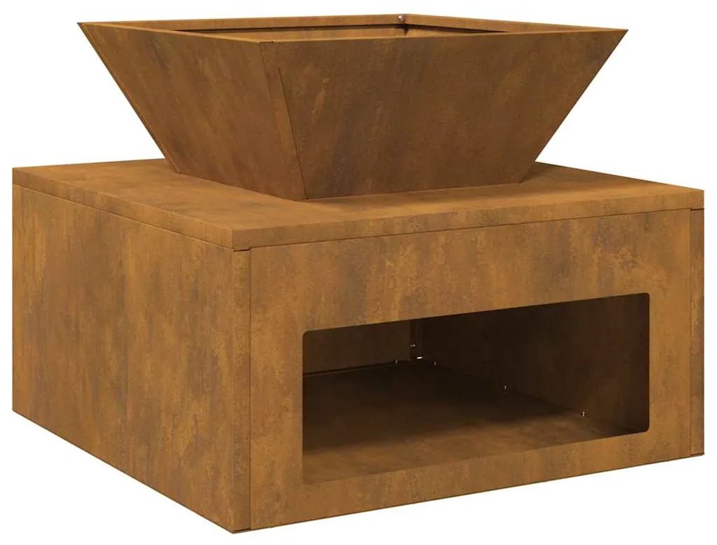 Fogo de Chão 50 x 50 x 40 cm Aço Corten