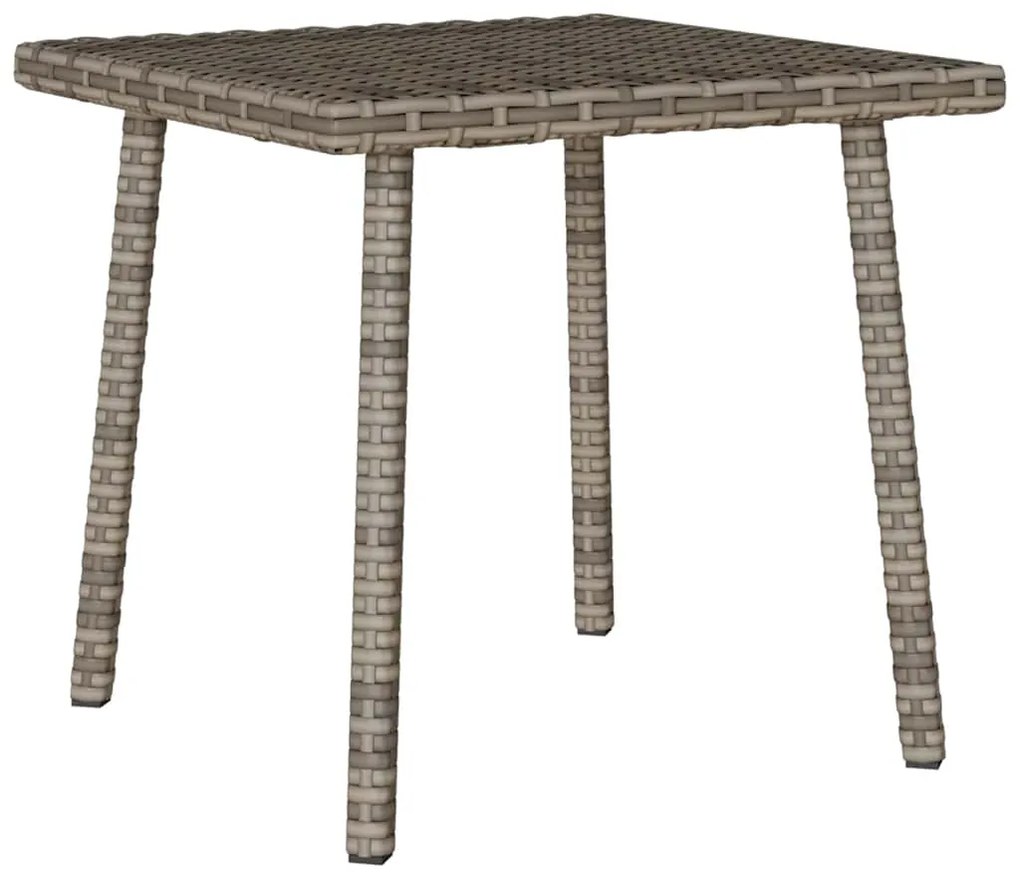 vidaXL Mesa de centro de jardim retangular 40x40x37cm vime PE cinzento