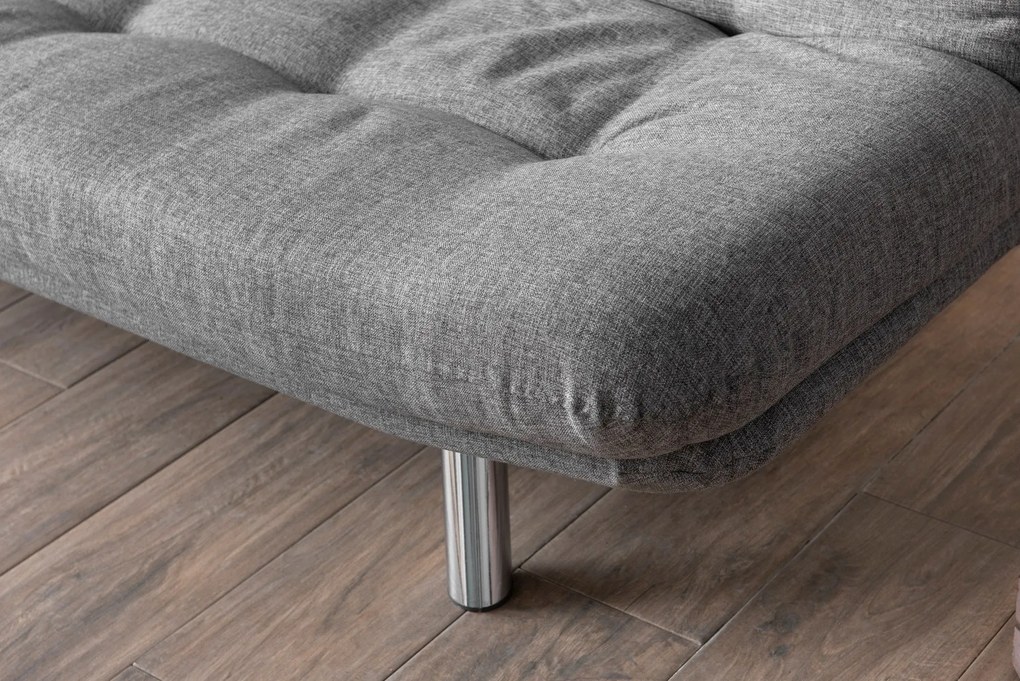 Sofá-Cama 3 Lugares Misa – Cinzento Claro – 52x175x40 cm