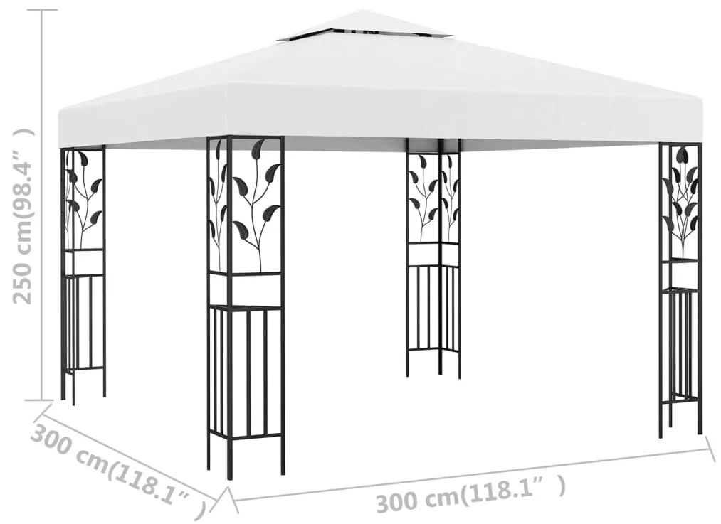 Gazebo 3x3 m 180 g/m² branco
