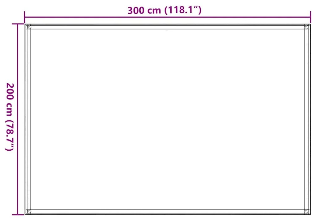 Tapete de campismo para tenda 200x300 cm bege