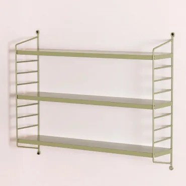 Estante Modular De Parede ↔︎60 Cm Em Aço Emine Verde Cáqui - Sklum