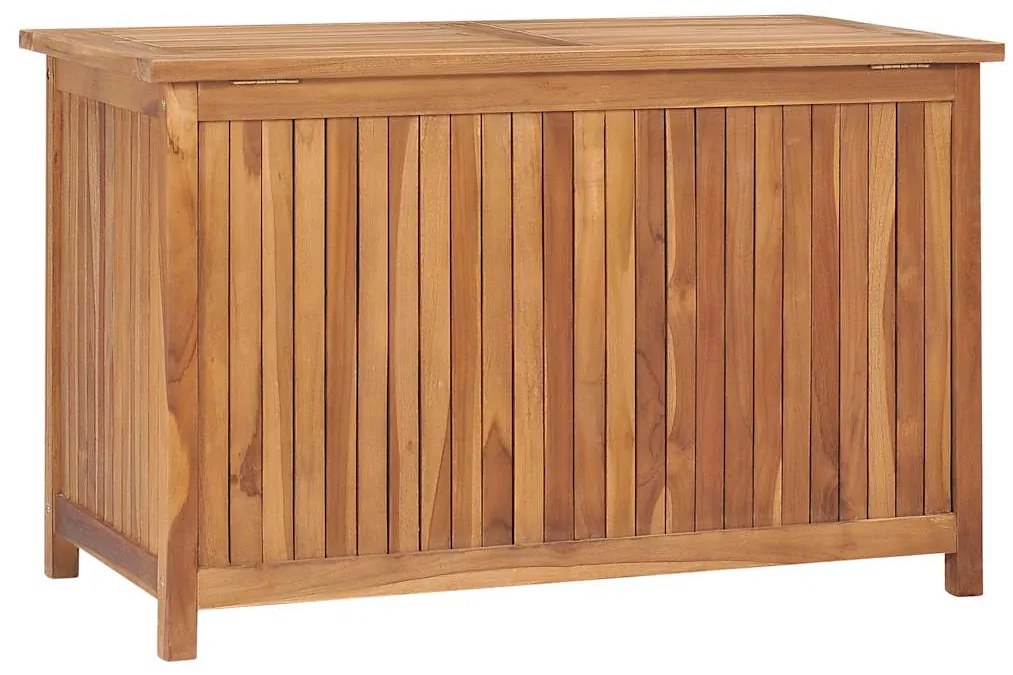 Caixa arrumação para jardim 90x50x58 cm madeira de teca maciça
