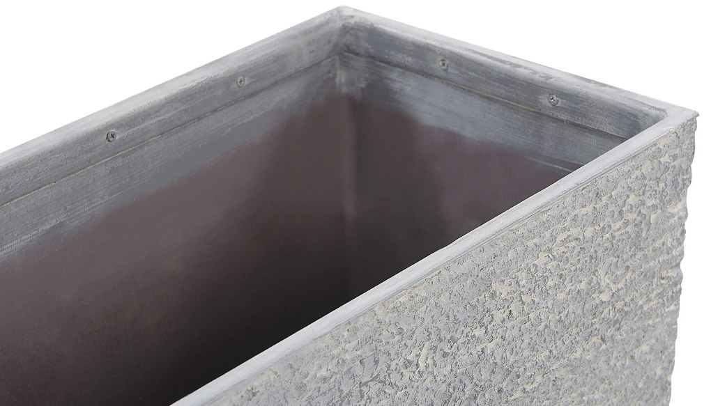 Vaso para plantas cinzento 25 x 60 x 45 cm EDESSA Beliani