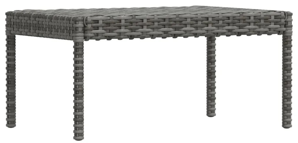 6 pcs conjunto lounge de jardim c/ almofadões vime PE cinzento