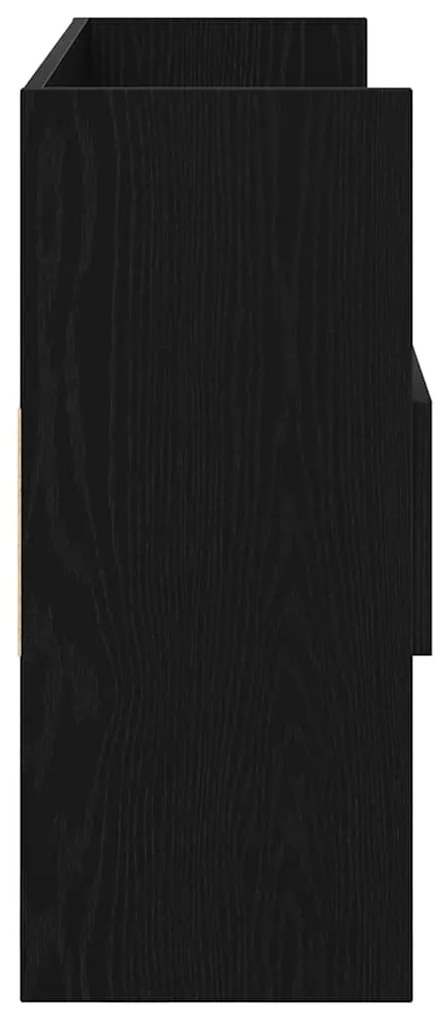 Sideboard vidaXL Preto Carvalho 105x30x70 cm Madeira de Engenharia