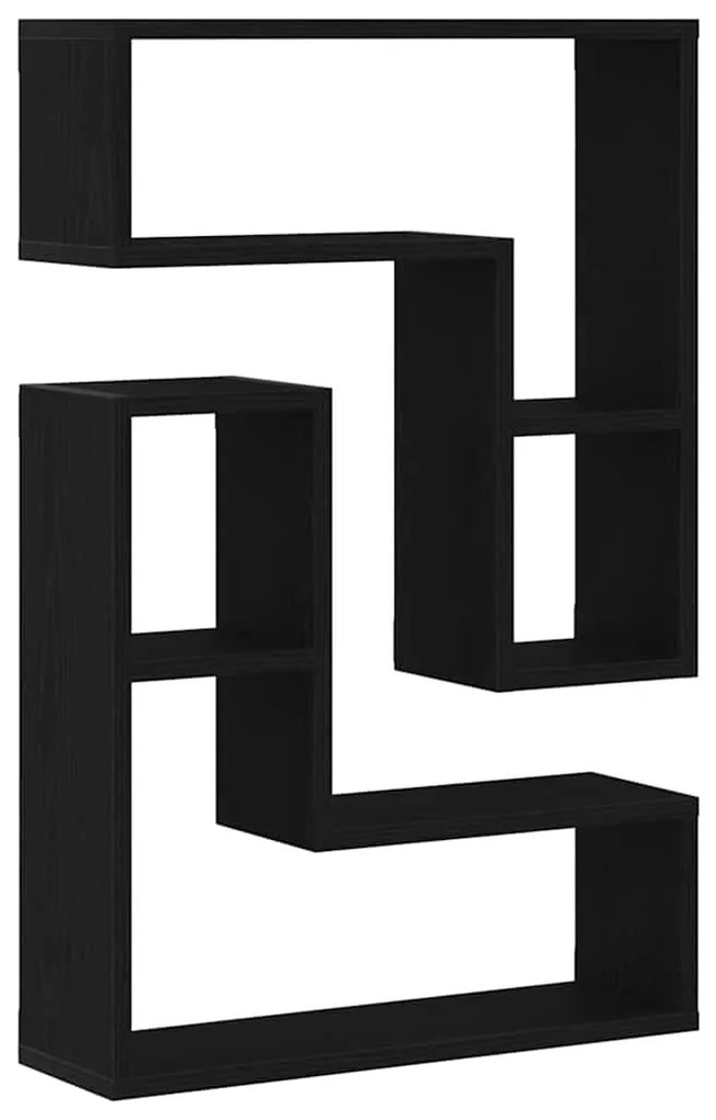Estantes de Parede vidaXL 2 pcs Carvalho Preto 50x15x85 cm Madeira Reg