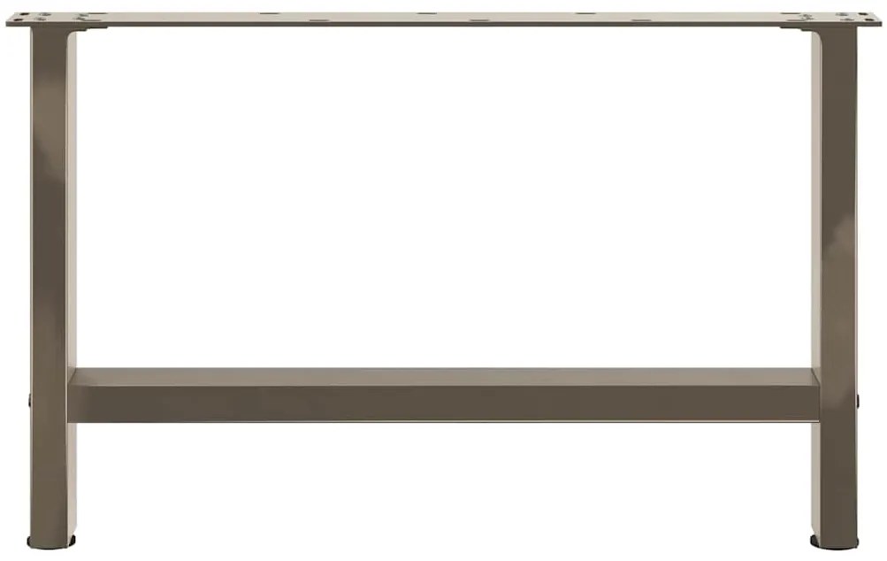 Pés para mesa de centro em aço natural, 2 peças, 70x (42-43) cm, aço