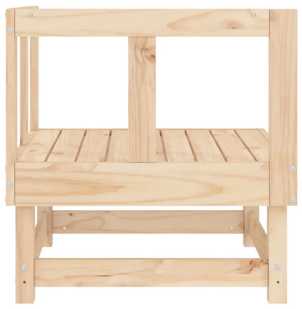 Sofás de canto para jardim 2 pcs madeira de pinho maciça