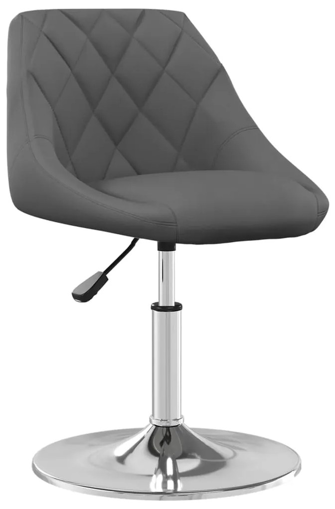 Cadeiras de jantar giratórias 2 pcs veludo cinzento-escuro