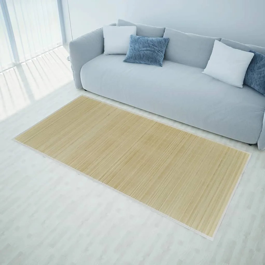 Tapete de bambu 100x160 cm natural