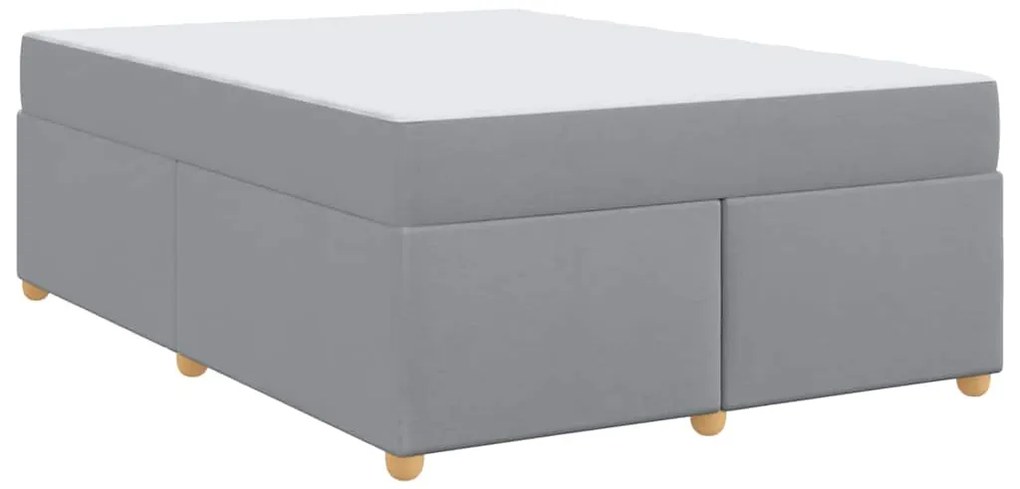 Estrutura de cama com colchão Cinzento-claro 140 x 200 cm