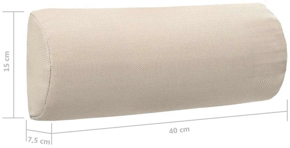 Encosto cabeça cadeira de pátio 40x7,5x15 cm textilene creme